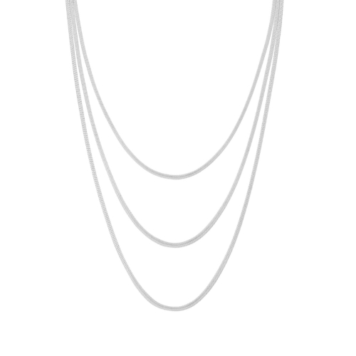 Triple snake ketting zilver