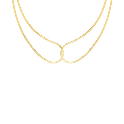 Snake ketting linked chain goud