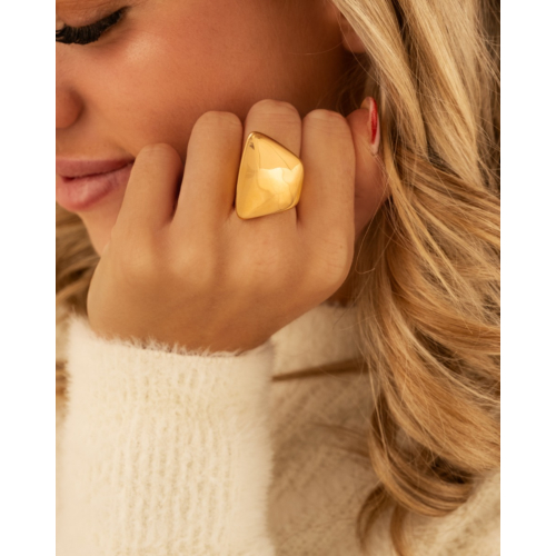 Statement ring goudkleurig