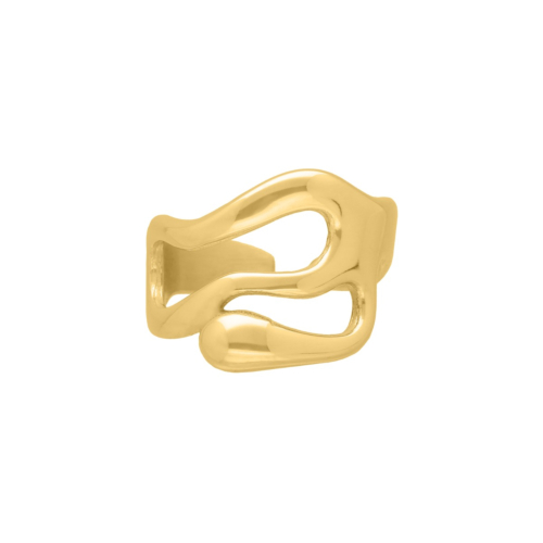 Statement ring organic goud