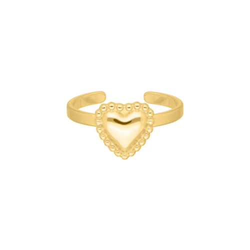 Gouden ring vintage hartje