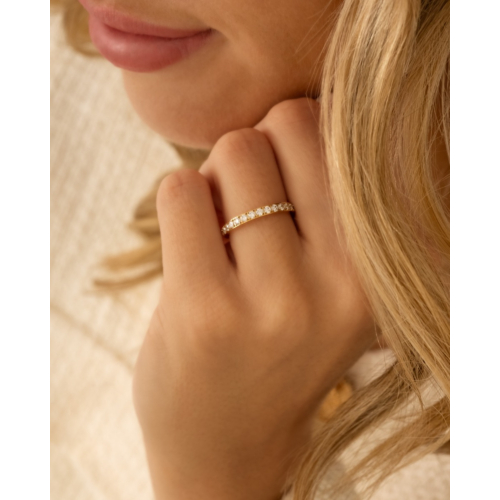 Ring met steentjes exclusive goudkleurig