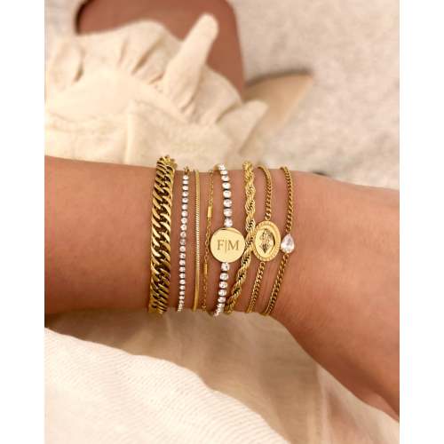 Armband sparkle drop goldplated