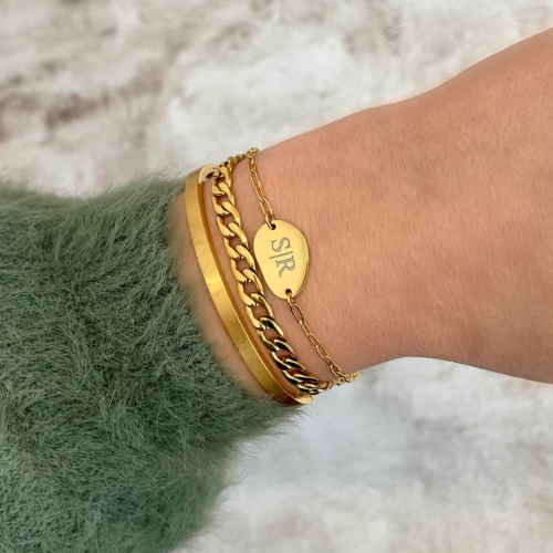 Armparty Graveren Kleur Goud