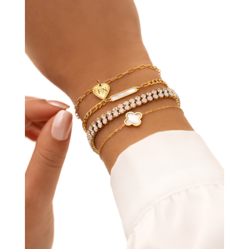 Luxury Clover armband kleur goud