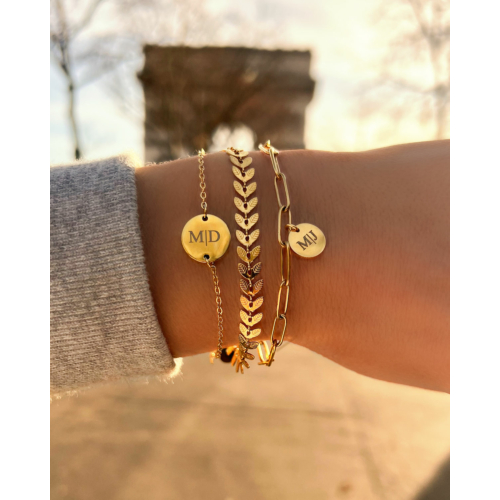 Armband blaadjes goud kleurig