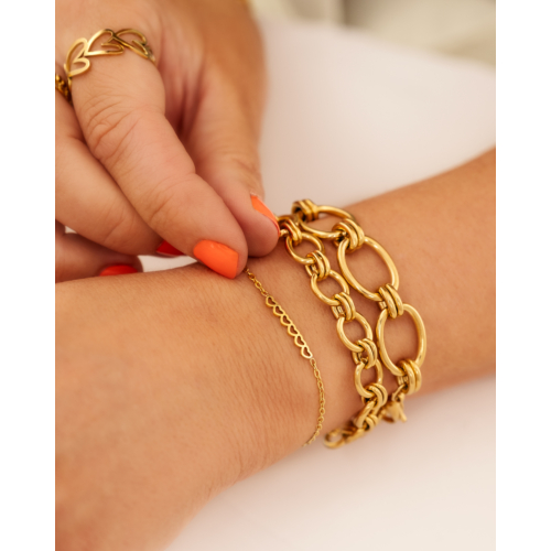 Lovely hearts bracelet goldplated