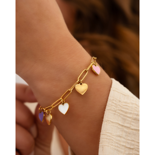 Bedelarmband love story goudkleurig