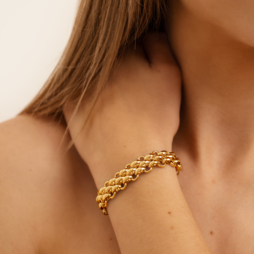 Big bold chain bracelet goldplated