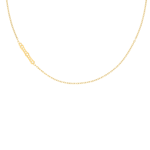 Ketting sideway bubbles goudkleurig