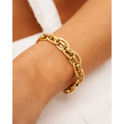 Extra chunky chain bracelet goldplated