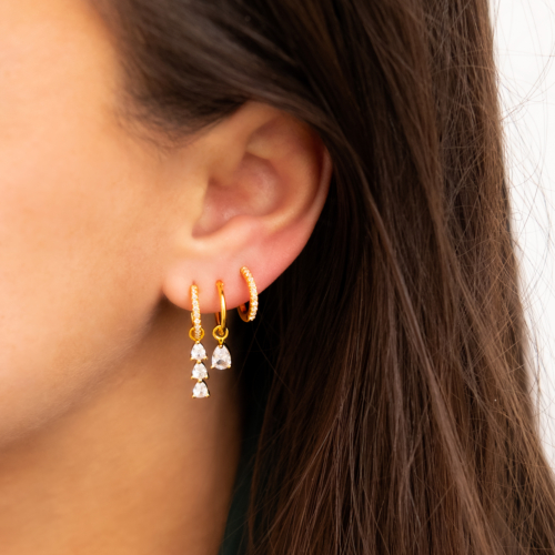 Sparkly little hoops goldplated