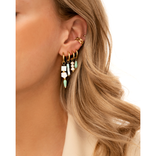 Ear cuff ruitjes goud kleurig