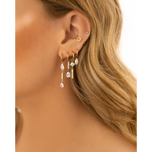 Exclusive crystal drops earrings goldplated