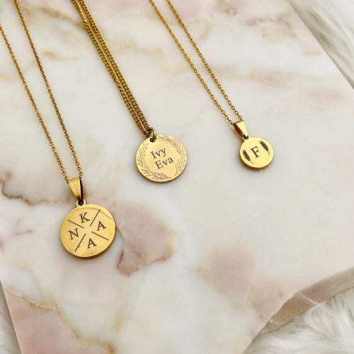 Ketting met Letter Goud Kleurig