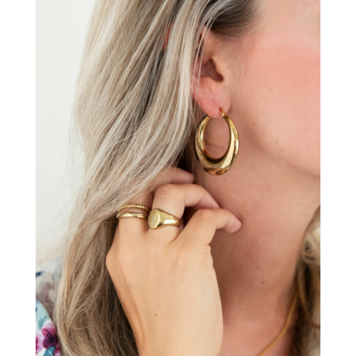 Chunky statement hoops goud kleurig