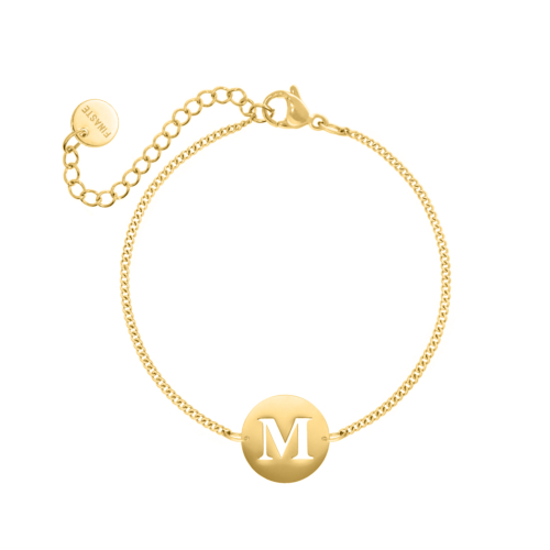 Gouden armband met letter