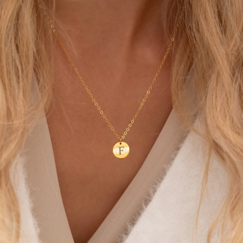 Initial Coin Ketting Goud Kleurig