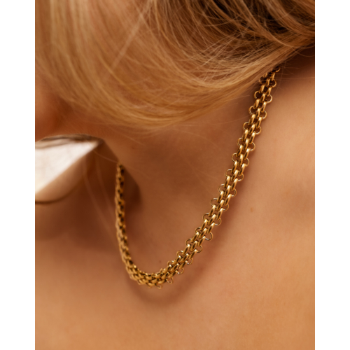 Bold chain necklace goldplated