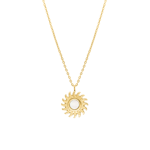 Zon ketting vintage goudkleurig