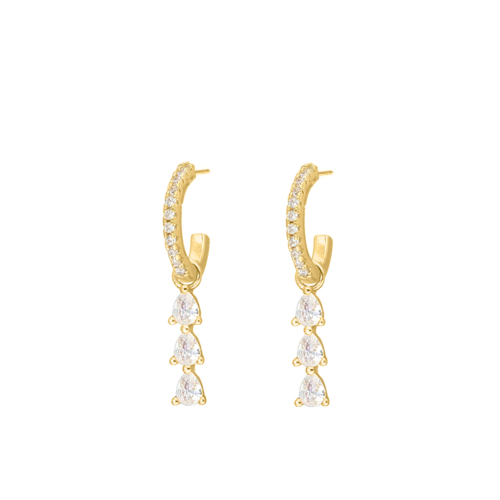 Exclusive crystal drop earrings goldplated