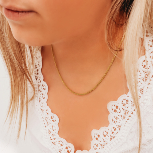 Mesh ketting minimalistisch goudkleurig