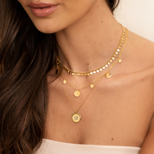 Boho Ketting Little Coins Verguld