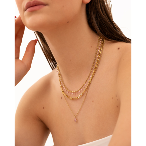 Ketting long chains gold plated