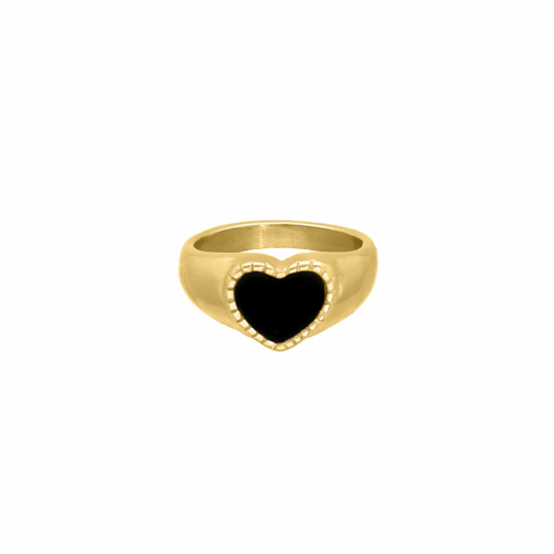 Influencer heart ring goudkleurig