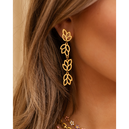 Statement earrings boho goldplated