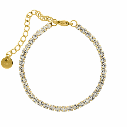 Tennis bracelet goud kleurig