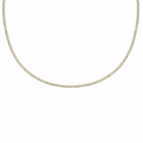 Tennis necklace goud kleurig