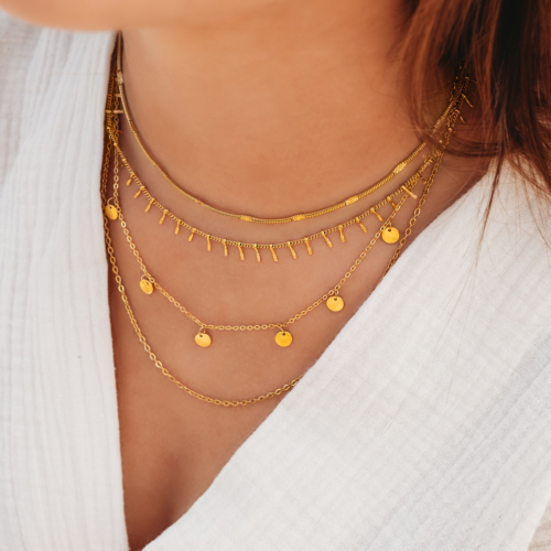 Minimalistische Ketting Met Schakeltjes Goud Kleurig