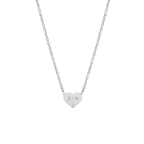 Graveerbare ketting shiny heart