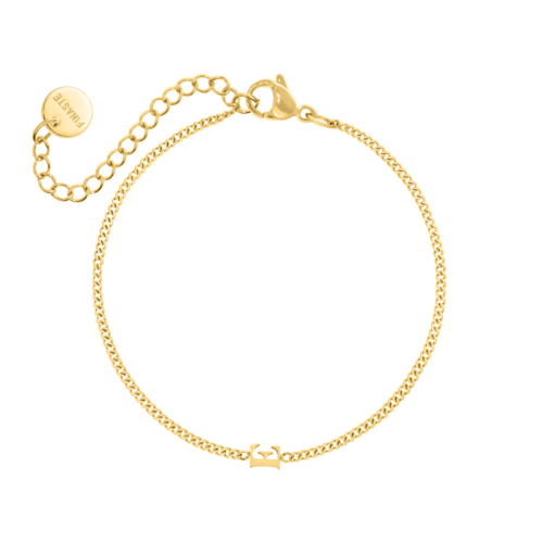 Initial bracelet mini goldplated