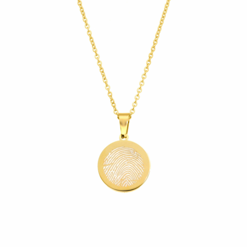 Ketting vingerafdruk goud kleurig