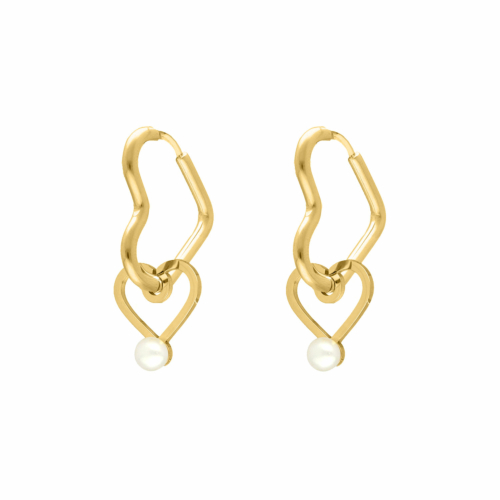 Lovely pearl earrings goldplated