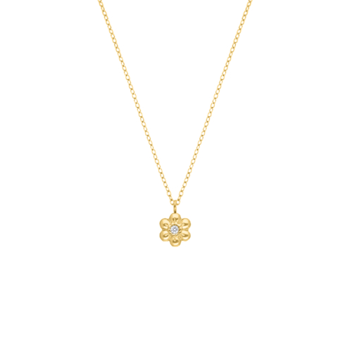 Necklace daisy flower goldplated