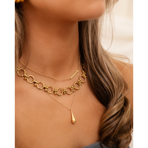 Teardrop necklace goldplated