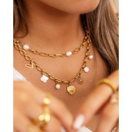 Bestselling charm necklace goldplated