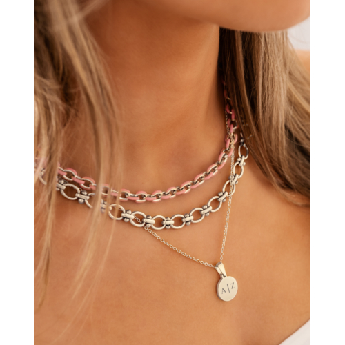 Pink chain necklace