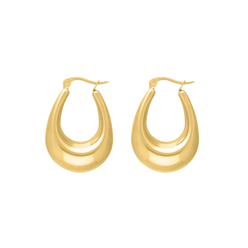 Ovale chunky hoops goudkleurig