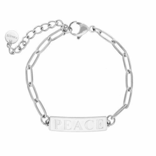 Zilveren armband peace