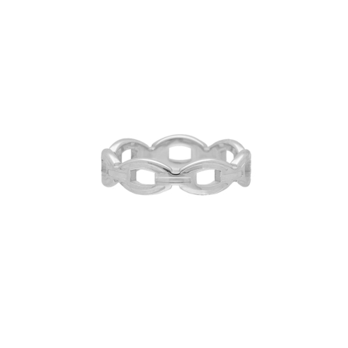 Ring chunky chain kleur zilver