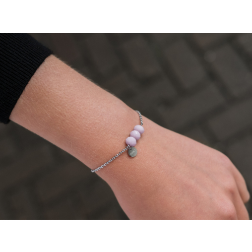 Charming armband lila