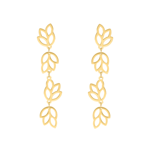 Statement earrings boho goldplated