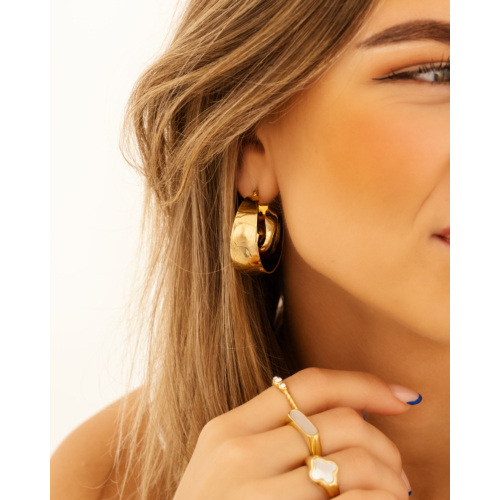 Statement hoops large goudkleurig