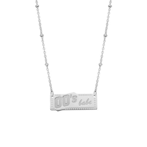 00's babe ketting kleur zilver