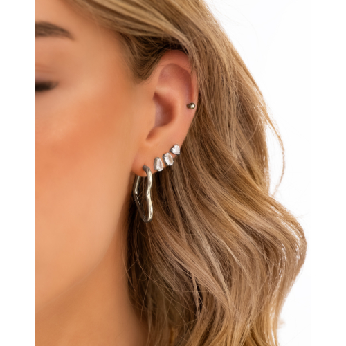 Stud oorbellen sparkle drop