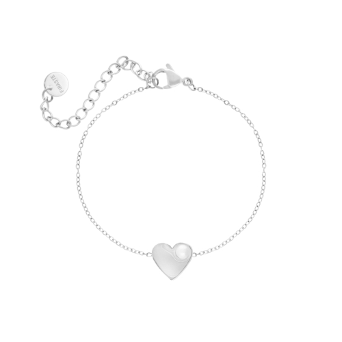 Heart &amp; pearl bracelet